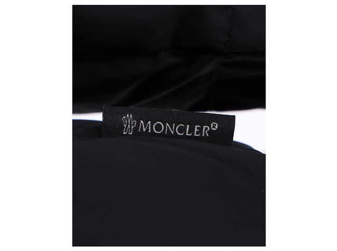 Moncler Chain Link Pufferjacke aus schwarzem Polyamid - Ansicht 4