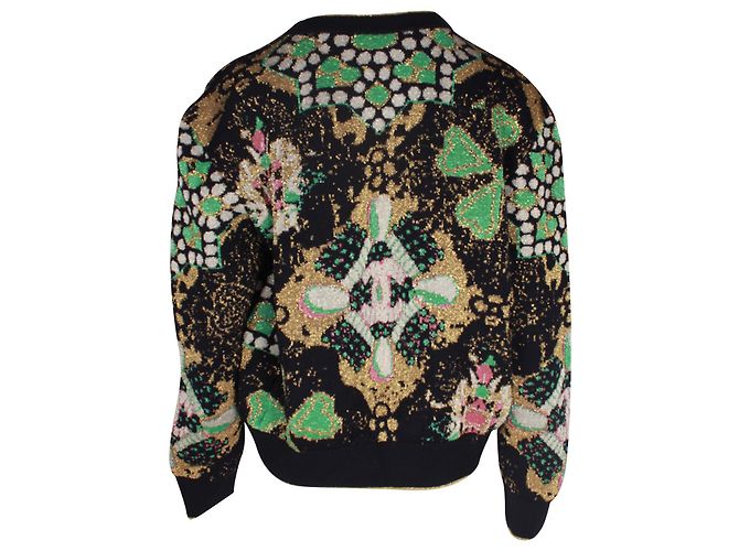Chanel gestrickter Blumenpullover aus mehrfarbigem Kaschmir Mehrfarben - Ansicht 4