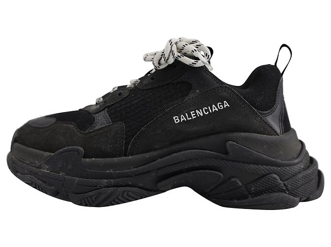 Everyday Sneakers Triple S di Balenciaga in poliestere nero - vista 2