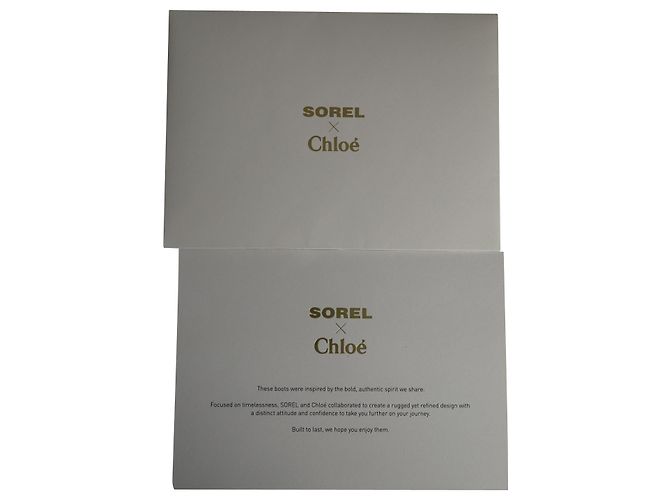 Chloé Botas de caminhada Chloe X Sorel em camurça marrom e couro de bezerro - vista 10