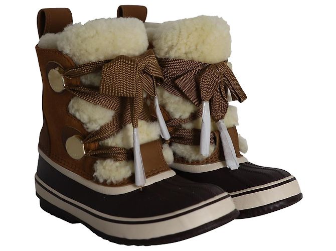 Chloé Botas de caminhada Chloe X Sorel em camurça marrom e couro de bezerro - vista 4