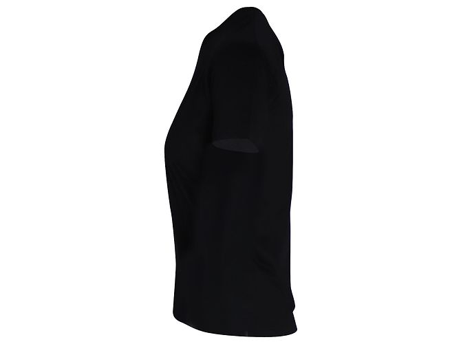 Camiseta con logo en la espalda de Prada en algodón negro - vista 3