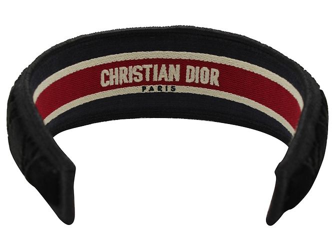 Cerchietto Dior Cannage in velluto nero - vista 2