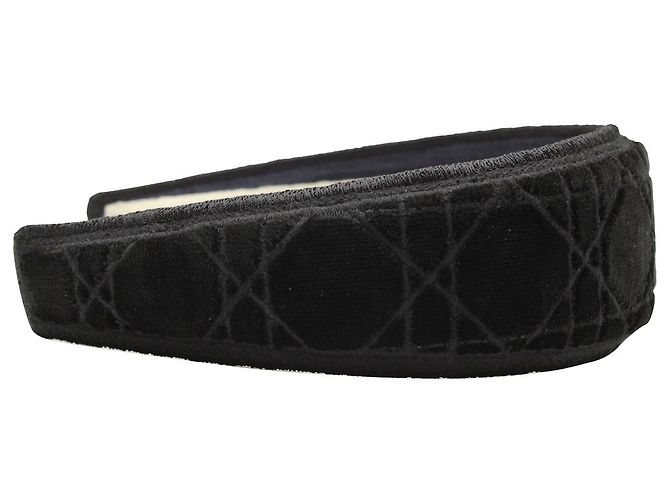 Cerchietto Dior Cannage in velluto nero - vista 5