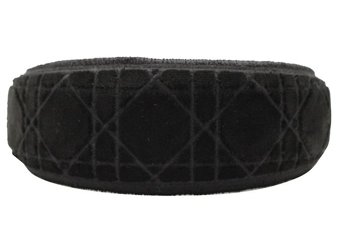 Cerchietto Dior Cannage in velluto nero - vista 6