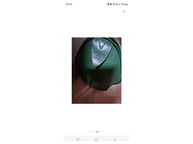 Borsa a mano Louis Vuitton Speedy 35 in pelle verde scuro - vista 6