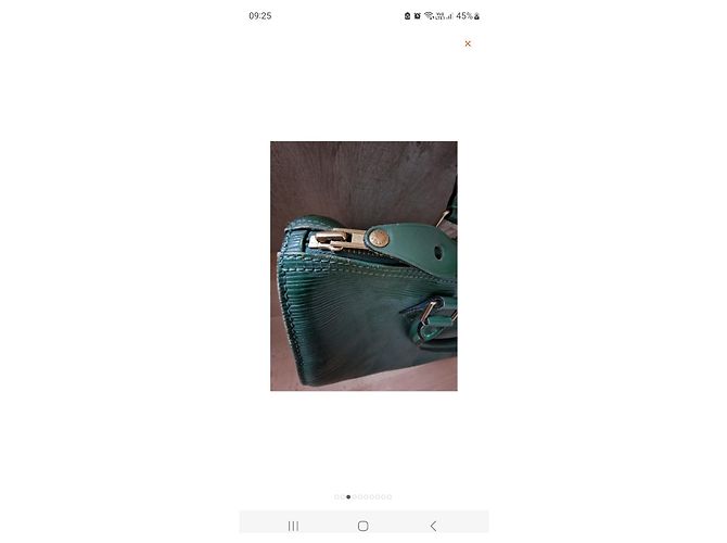 Borsa a mano Louis Vuitton Speedy 35 in pelle verde scuro - vista 9