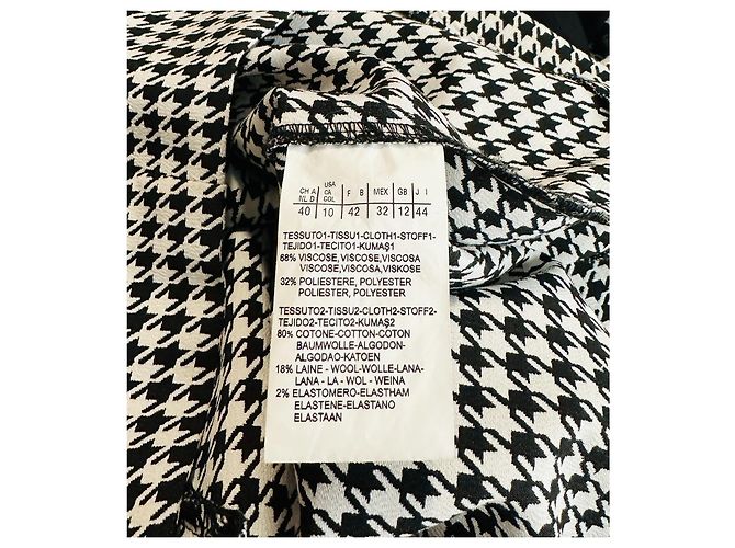 Max Mara Kleid Hahnentrittmuster Schwarz Weiß - Ansicht 6
