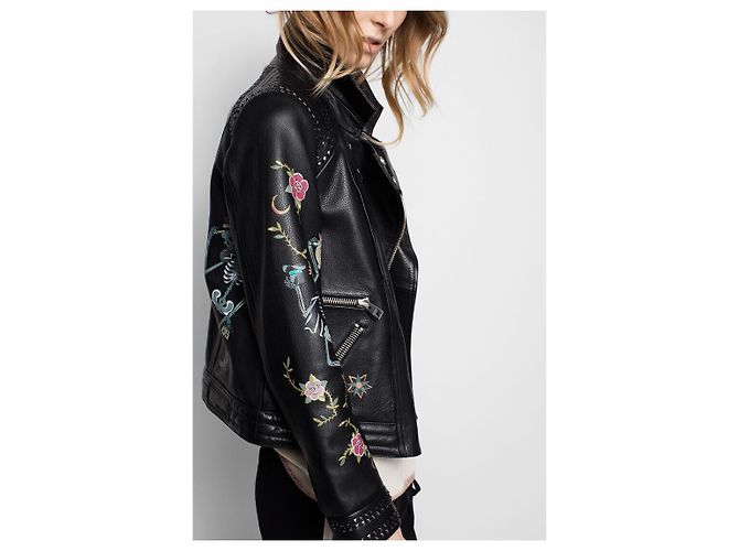 Zadig & Voltaire Kawai Lederjacke Perfecto schwarz - Ansicht 11