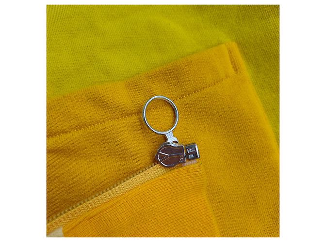 Jacquemus Kapuzenpullover mit Reißverschluss Gelb Baumwolle - Ansicht 4