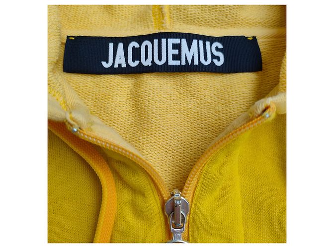 Jacquemus Kapuzenpullover mit Reißverschluss Gelb Baumwolle - Ansicht 6