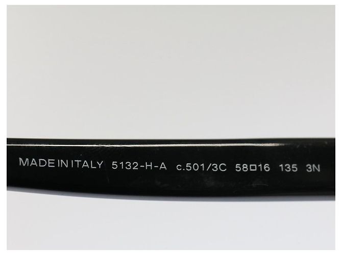 CHANEL Occhiali da sole perlati Plastica Nero CC Auth 53403 - vista 11