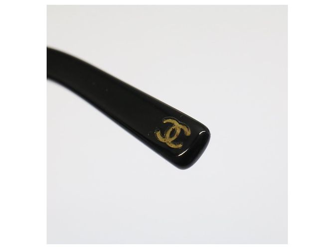 CHANEL Occhiali da sole perlati Plastica Nero CC Auth 53403 - vista 8