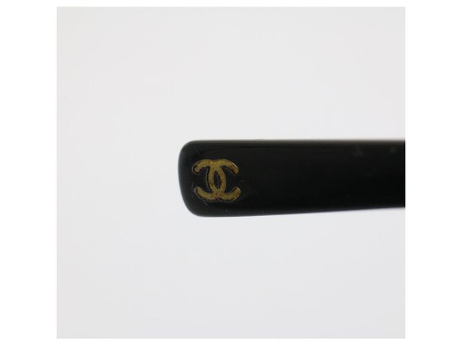 CHANEL Occhiali da sole perlati Plastica Nero CC Auth 53403 - vista 9