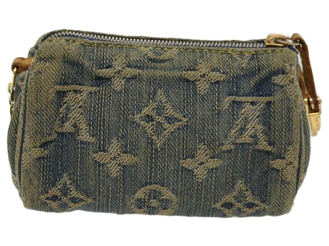 LOUIS VUITTON Monogramm Denim Trousse Speedy PM Beutel Blau M.95082 LV Auth bs7796 - Ansicht 2