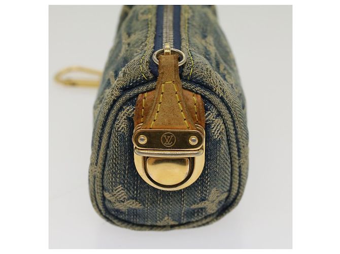 LOUIS VUITTON Monogramm Denim Trousse Speedy PM Beutel Blau M.95082 LV Auth bs7796 - Ansicht 4