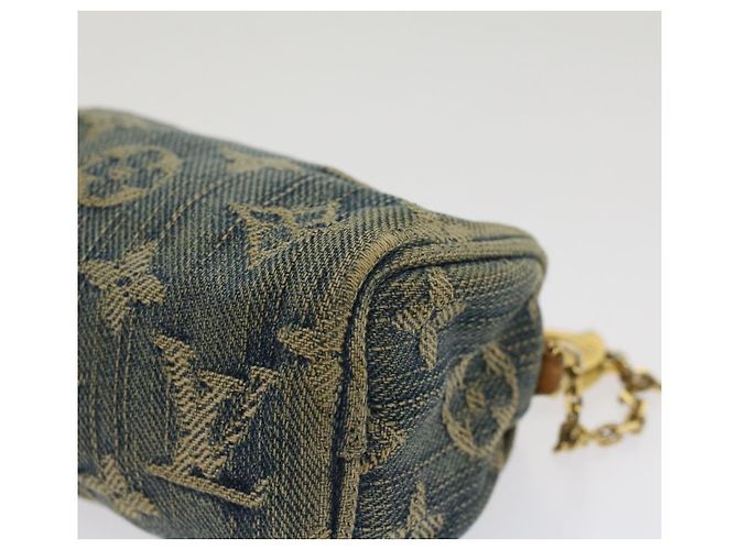 LOUIS VUITTON Monogramm Denim Trousse Speedy PM Beutel Blau M.95082 LV Auth bs7796 - Ansicht 8
