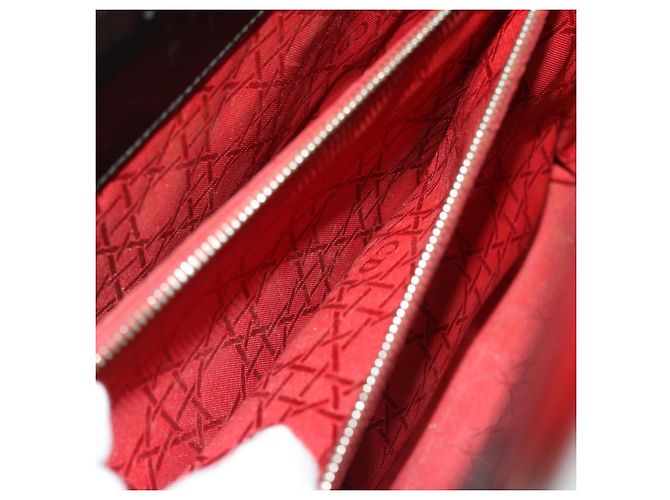 Christian Dior Borsa a mano Pelle Nera Rossa Auth bs7933 - vista 11
