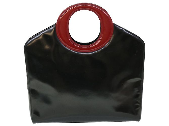 Christian Dior Borsa a mano Pelle Nera Rossa Auth bs7933 - vista 2