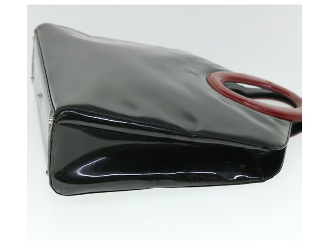Christian Dior Borsa a mano Pelle Nera Rossa Auth bs7933 - vista 3