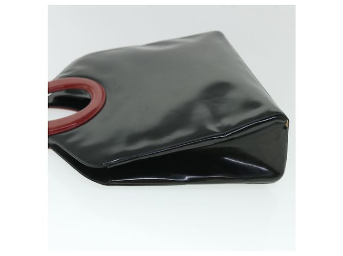Christian Dior Borsa a mano Pelle Nera Rossa Auth bs7933 - vista 4
