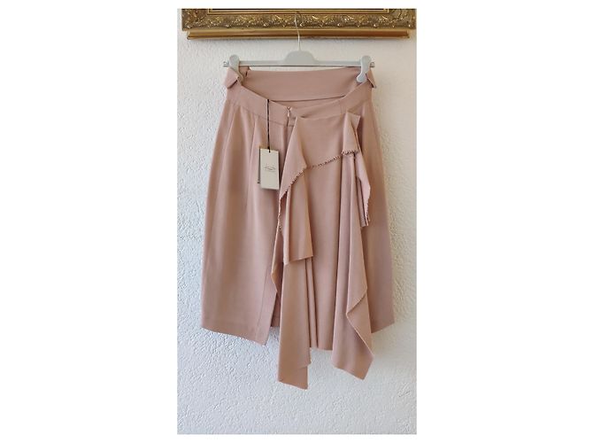 Autre Marque FALDA MIDI CON VOLANTES MAISON FLANEUR ROSE. Rosa - vista 2