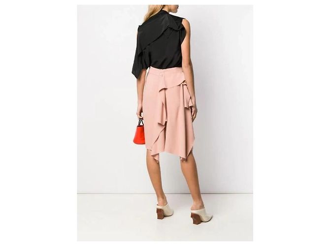 Autre Marque FALDA MIDI CON VOLANTES MAISON FLANEUR ROSE. Rosa - vista 5