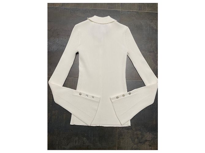 Autre Marque Cardigan LE ORE Crema Viscosa Crudo - vista 2