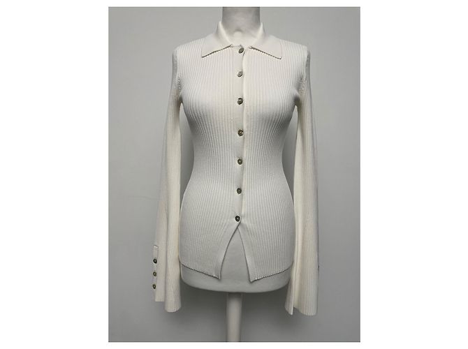 Autre Marque Cardigan LE ORE Crema Viscosa Crudo - vista 5