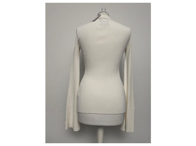 Autre Marque Cardigan LE ORE Crema Viscosa Crudo - vista 7