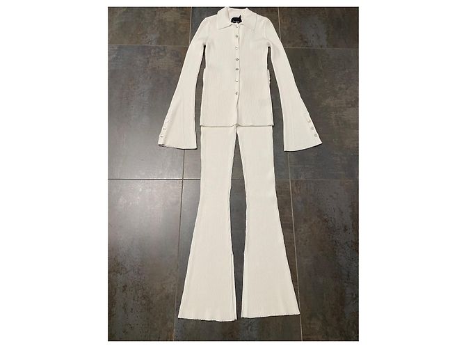 Autre Marque Cardigan LE ORE Crema Viscosa Crudo - vista 9
