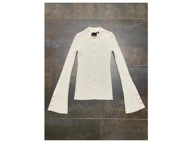 Autre Marque Conjunto de Cardigã e Calça LE ORE Creme Cru - vista 4