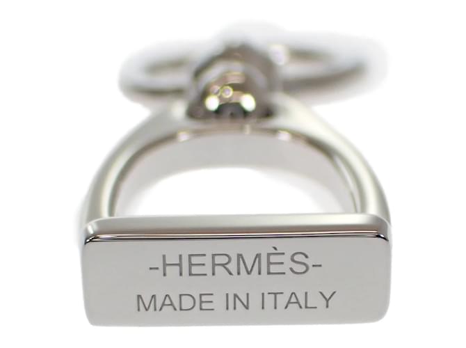 Hermès Etrier Charm Twilly Scarf Ring Silvery - view 3
