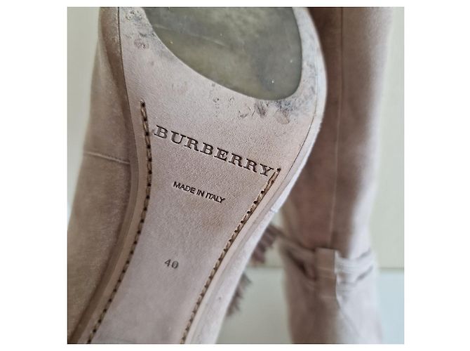 Botines Burberry de ante gris - vista 4