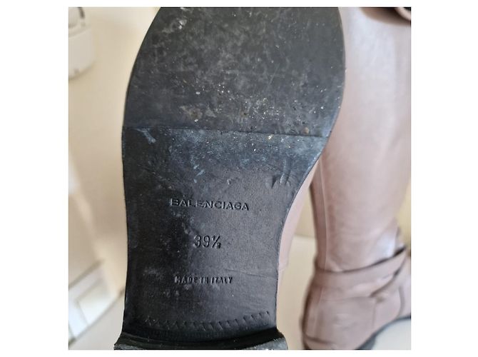Botas Balenciaga de piel gris - vista 4
