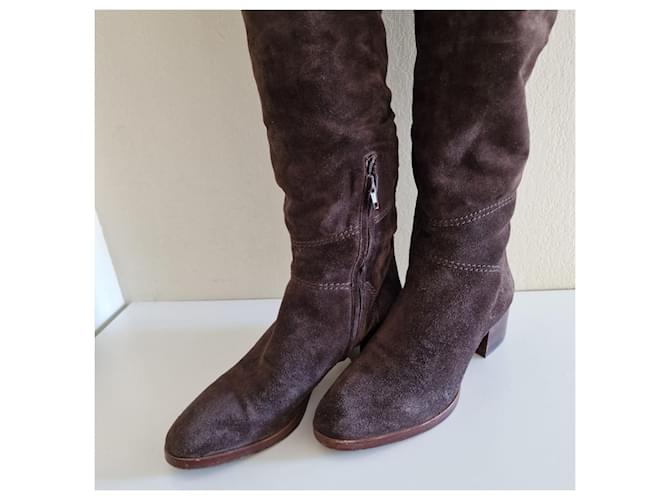 Botas Chloé de ante marrón claro - vista 2