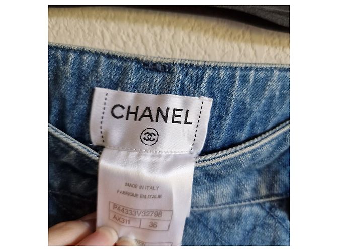 Jeans Chanel Blu in Cotone - vista 2