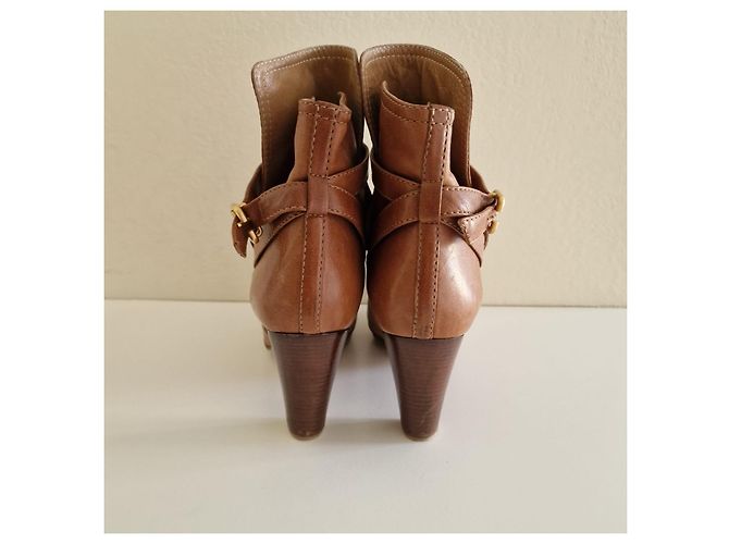Botines Chloé de piel marrón Castaño - vista 2