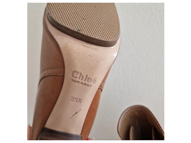 Botines Chloé de piel marrón Castaño - vista 5