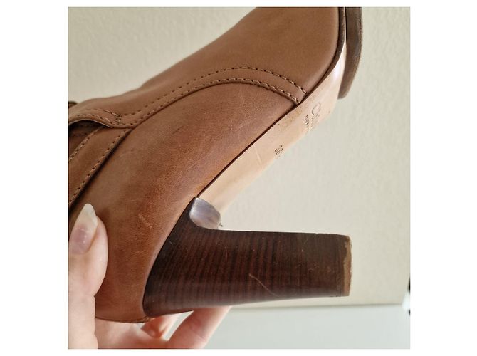 Botines Chloé de piel marrón Castaño - vista 7