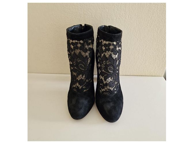 Botines Dolce & Gabbana de ante negro - vista 3