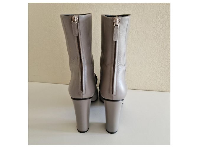 Botines Gucci de piel gris - vista 4