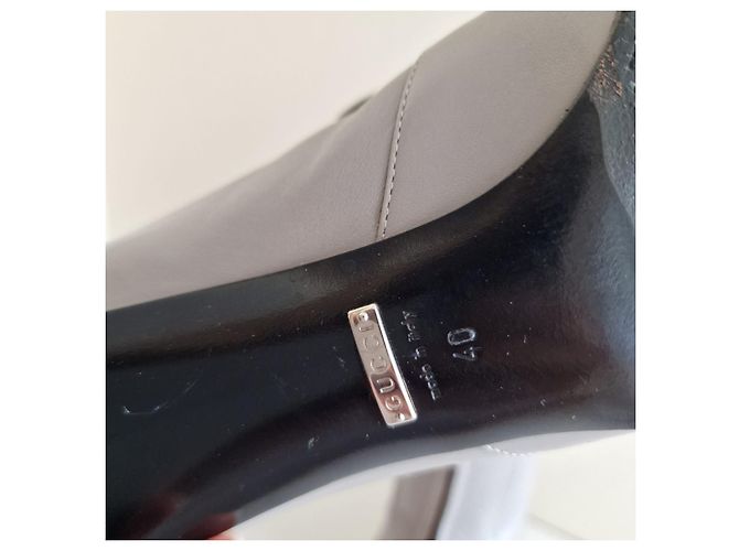 Botines Gucci de piel gris - vista 6