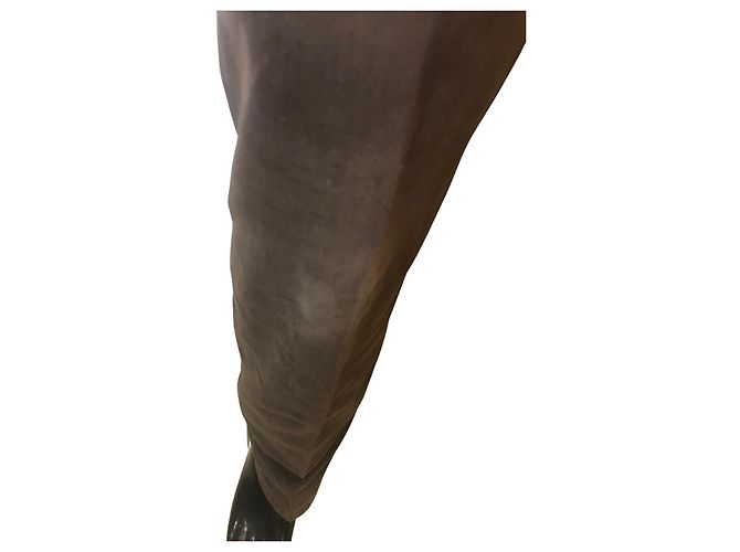 Vaqueros rectos Burberry marrón oscuro algodón - vista 2