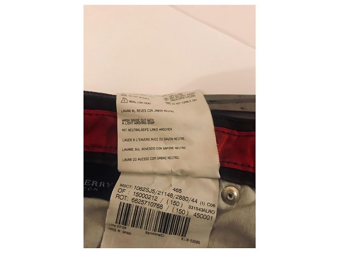 Vaqueros rectos Burberry marrón oscuro algodón - vista 7