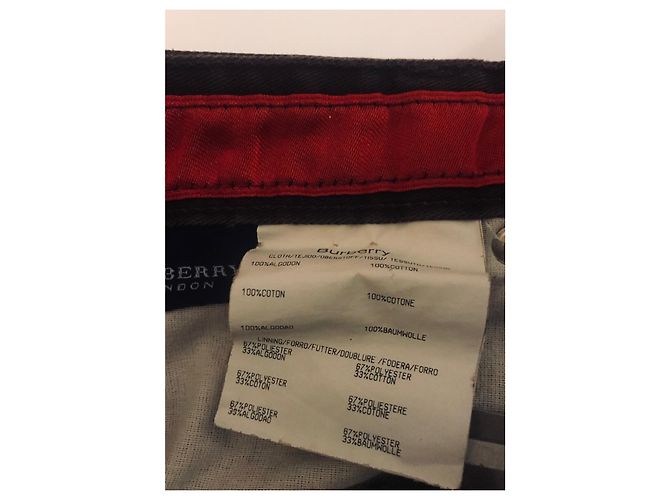 Vaqueros rectos Burberry marrón oscuro algodón - vista 8
