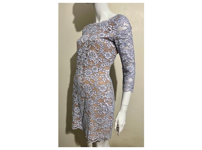 Diane Von Furstenberg DvF - Zarita - Robe en dentelle - Lilas le plus pâle Multicolore - vue 2