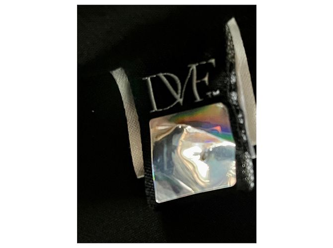 Diane Von Furstenberg Vestido DvF Evangeline com faixa dourada e forro de seda Preto Dourado - vista 6