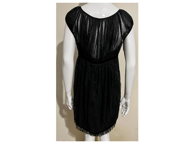 Schwarzes Spitzenkleid von Marchesa Notte - Ansicht 4