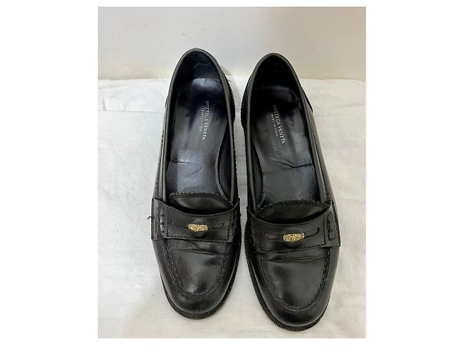 Mocassini Bottega Veneta in pelle nera Nero - vista 3